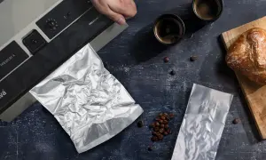Kaffee frisch halten: Wie lange ist vakuumverpackter Kaffee haltbar? Hier wird er mit einem Lava V.100® Premium X versiegelt.