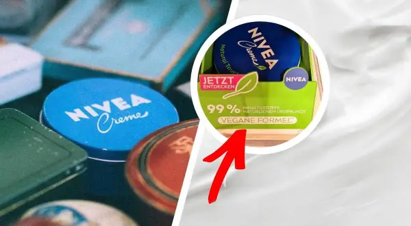 Nivea Creme mit veganer Formel, 99% natürliche Inhaltsstoffe. Die Marke Nivea betont, dass sie keine Nivea Tierversuche durchführt.