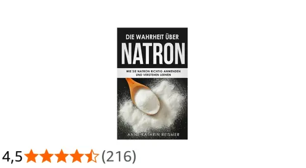Buchcover "Die Wahrheit über Natron" mit Löffel voller Natron. Erfahren Sie mehr über die Natron Bad Wirkung und Anwendung.