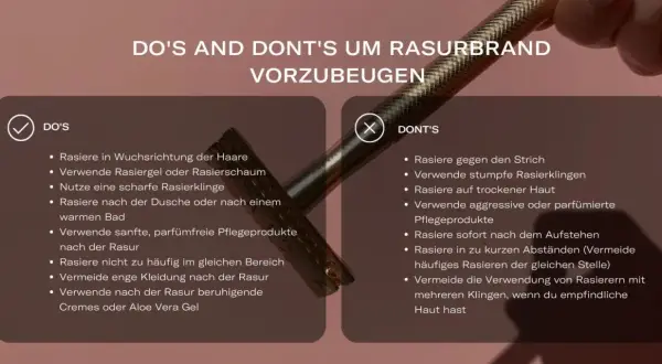 Tipps für die Rasur im Intimbereich bei Frauen: Rasiere in Wuchsrichtung, nutze scharfe Klingen & Pflegeprodukte. Vermeide Rasurbrand.