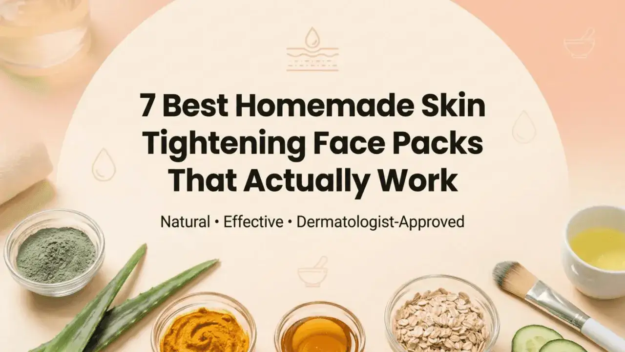 Hausmittel für straffe Haut: Natürliche Gesichtsmasken mit Aloe Vera, Kurkuma und Haferflocken.