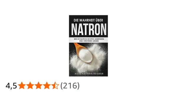 Buchcover "Die Wahrheit über Natron" mit Löffel voller Natron. Erfahren Sie mehr über die Natron Bad Wirkung und Anwendung.